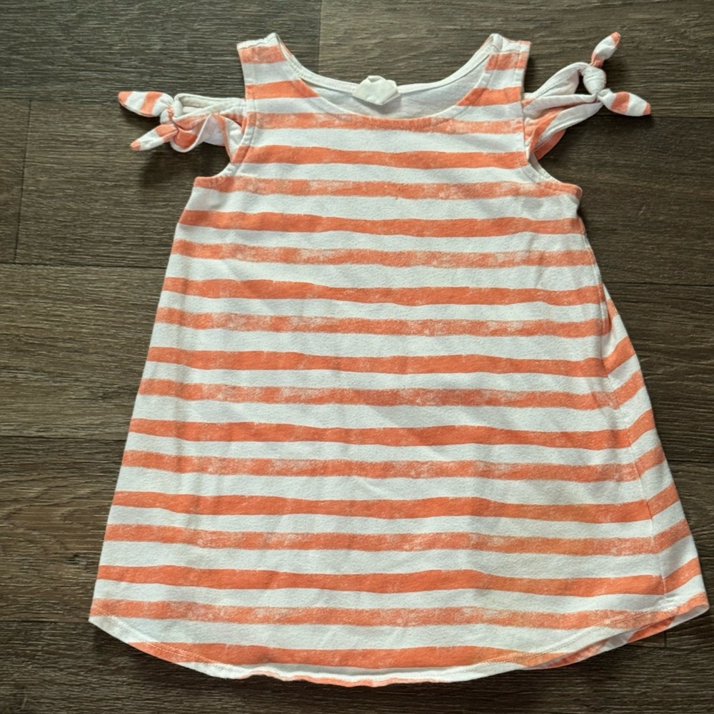 Crazy 8 Girl’s Orange and White Shirt 2T